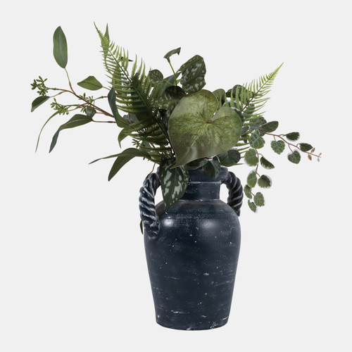 Sagebrook Home 12x9" Twisted Handle Terracotta Vase Blue Wishlist Create New