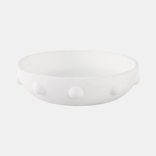 Sagebrook Home 13" Clay Beaded Bowl White Wishlist Create New