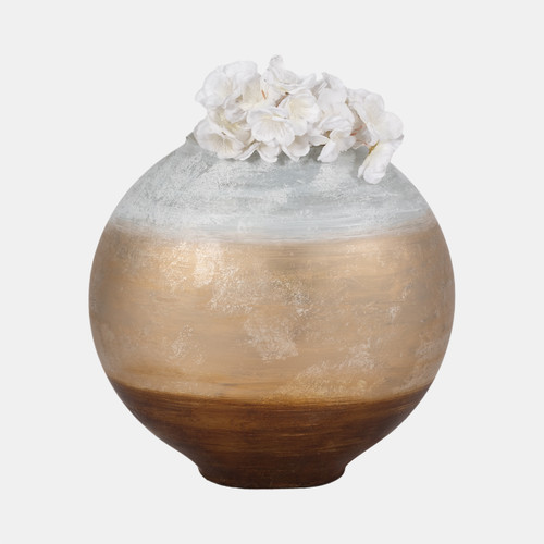 Sagebrook Home 13" Gold Ombre Round Vase White/gold Wishlist Create New
