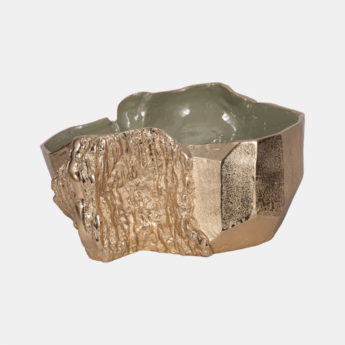 sagebrook home 13" Metal Trunk Bowl With Color Inside Gold/green Wishlist Create New