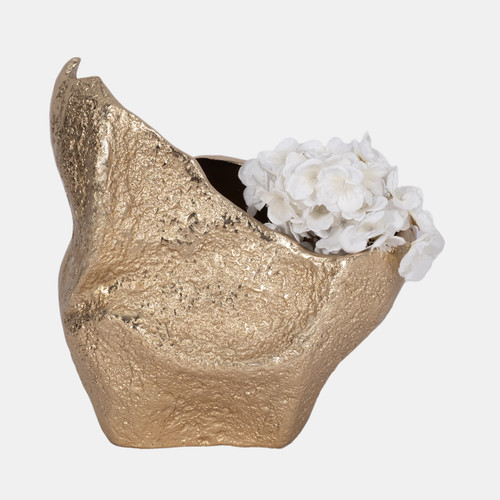 Sagebrook Home 13" Organic Edge Metal Vase Champagne Wishlist Create New