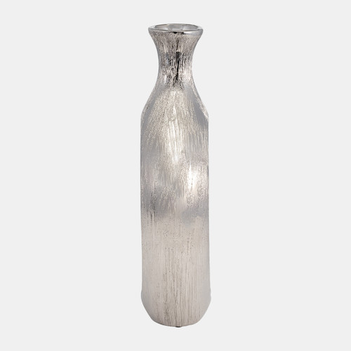 Sagebrook Home 13" Scratched Oval Vase Cut-out Silver Wishlist Create New