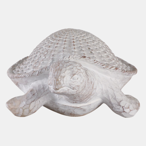 Sagebrook Home 13" Sea Turtle Woven Pattern White Wishlist Create New