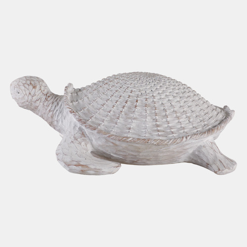 Sagebrook Home 13" Sea Turtle Woven Pattern White Wishlist Create New