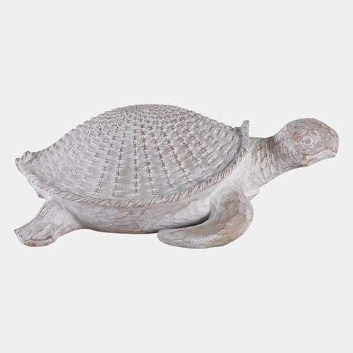 sagebrook home 13" Sea Turtle Woven Pattern White Wishlist Create New
