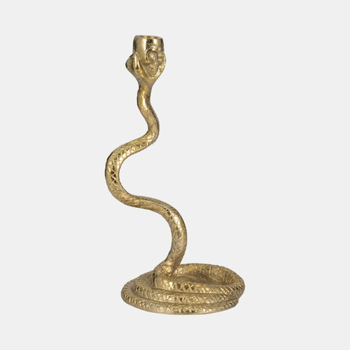 Sagebrook Home 13" Snake Taper Candle Holder Gold Wishlist Create New