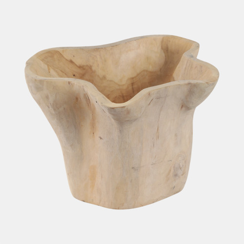 sagebrook home 13" Teak Root Bowl Natural Wishlist Create New