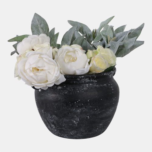 Sagebrook Home 13" Textured Stoneware Jug Planter Black Wishlist Create New