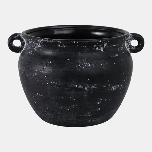 Sagebrook Home 13" Textured Stoneware Jug Planter Black Wishlist Create New