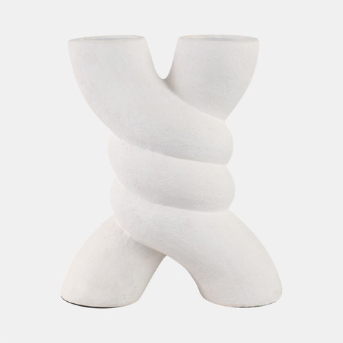 Sagebrook Home 13" Twisted X Shape Terracotta Vase White Wishlist Create New