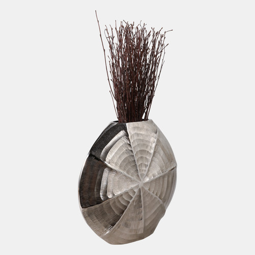 Sagebrook Home 13x14" Shell Pattern Metal Vase Silver Wishlist Create New