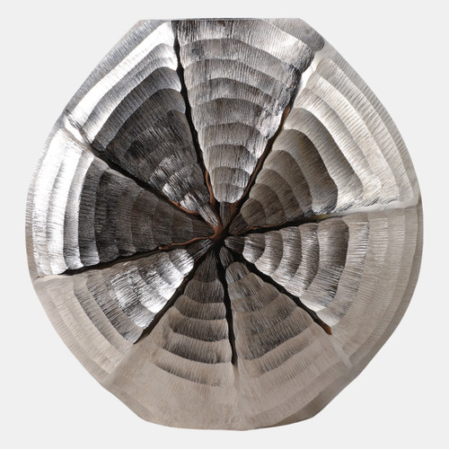 Sagebrook Home 13x14" Shell Pattern Metal Vase Silver Wishlist Create New