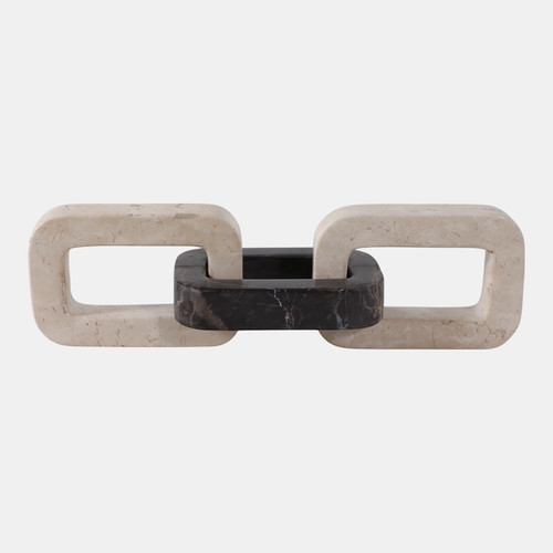 Sagebrook Home 13x4" Marble Chain Link Object Ivory/ Black Wishlist Create New