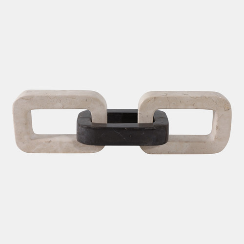 sagebrook home 13x4" Marble Chain Link Object Ivory/ Black Wishlist Create New