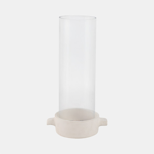 sagebrook home 13x7" Terracotta Hurricane Taper Holder White Wishlist Create New