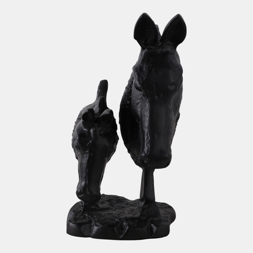 Sagebrook Home 13x9" Horse And Baby Horse Head Metal Figure Blac Wishlist Create New