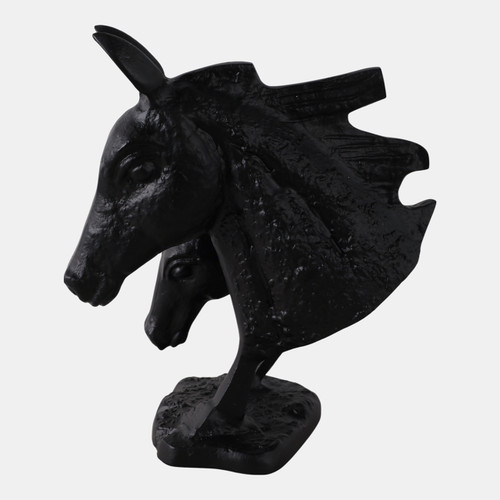 Sagebrook Home 13x9" Horse And Baby Horse Head Metal Figure Blac Wishlist Create New