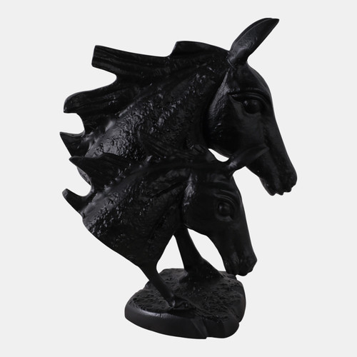 sagebrook home 13x9" Horse And Baby Horse Head Metal Figure Blac Wishlist Create New