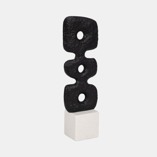 Sagebrook Home 14" Abstract Totem Sculpture Marble Base Black/w Wishlist Create New