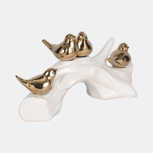 Sagebrook Home 14" Birds Sitting On Branch White/gold Wishlist Create New