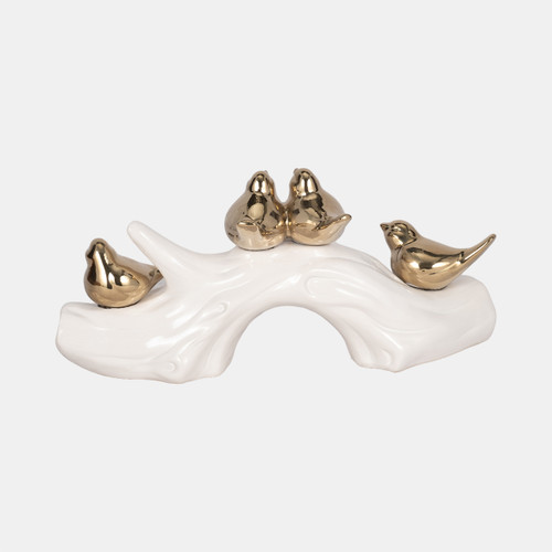 Sagebrook Home 14" Birds Sitting On Branch White/gold Wishlist Create New