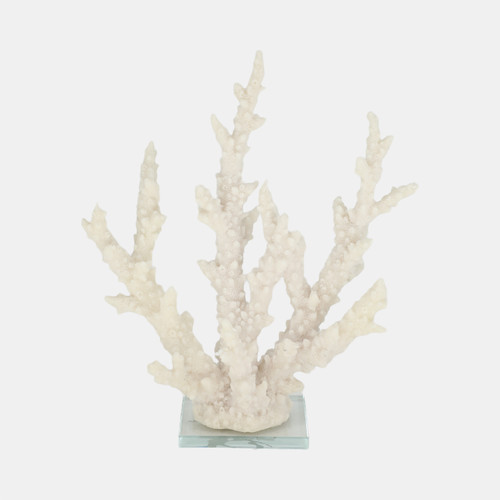 sagebrook home 14" Branching Coral On Glass Base White Wishlist Create New