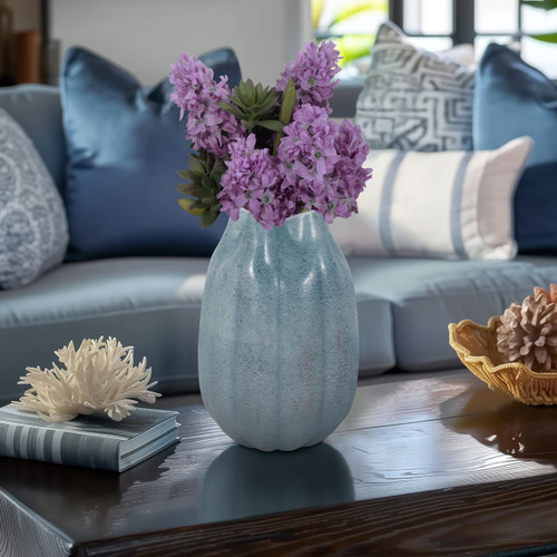 Sagebrook Home 14" Glass Sea Urchin Vase Blue Wishlist Create New