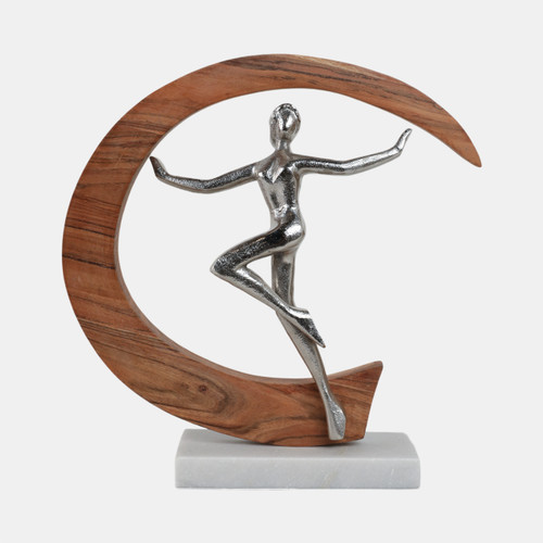 sagebrook home 14" Metal Gymnast Silver Wishlist Create New