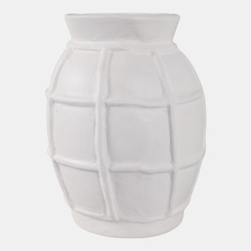 Sagebrook Home 14x11" Windowpane Paper Mache Vase White Wishlist Create New