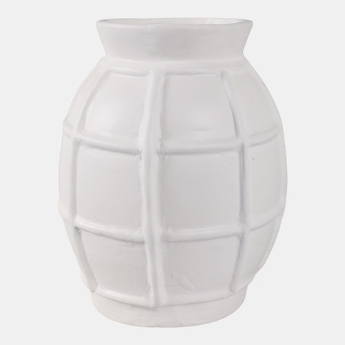 Sagebrook Home 14x11" Windowpane Paper Mache Vase White Wishlist Create New