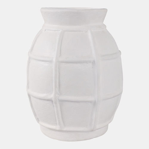 sagebrook home 14x11" Windowpane Paper Mache Vase White Wishlist Create New