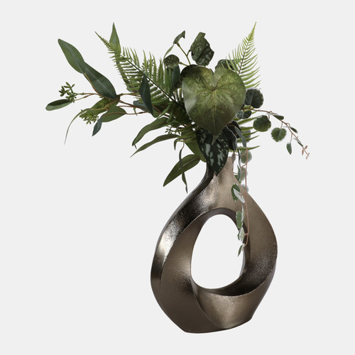 Sagebrook Home 14x13" Cut-out Swirl Vase Brass Antique Wishlist Create New