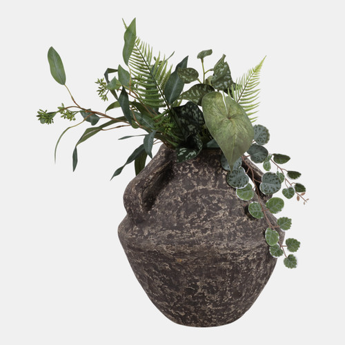 Sagebrook Home 14x14" Paper Mache Vase With Handles Rustic Brown Wishlist Create New