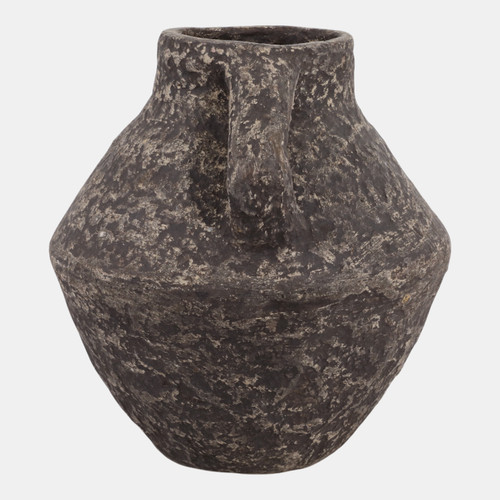 Sagebrook Home 14x14" Paper Mache Vase With Handles Rustic Brown Wishlist Create New