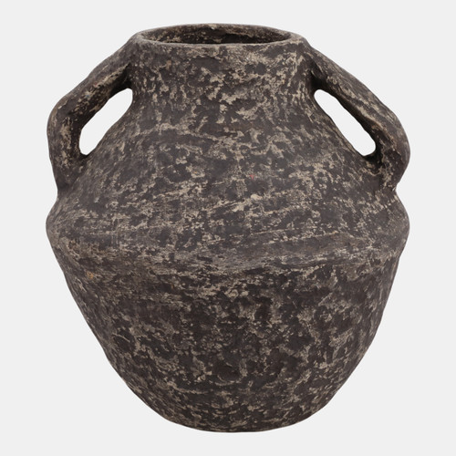 sagebrook home 14x14" Paper Mache Vase With Handles Rustic Brown Wishlist Create New