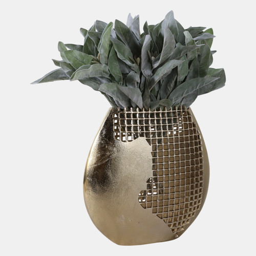 Sagebrook Home 14x14" Partial Mesh Metal Vase Gold Wishlist Create New