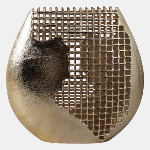 Sagebrook Home 14x14" Partial Mesh Metal Vase Gold Wishlist Create New