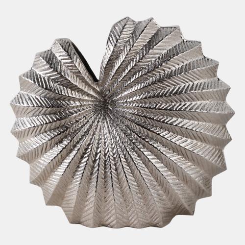 sagebrook home 14x14" Seashell Metal Vase Silver Wishlist Create New