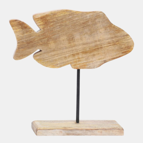 Sagebrook Home 14x14" Wood Fish On Base Blue Wishlist Create New