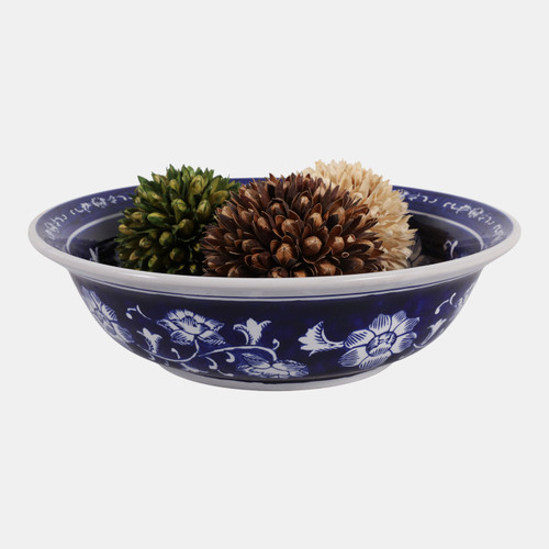 Sagebrook Home 14x4" Chinoiserie Decorative Bowl Blue/white Wishlist Create New
