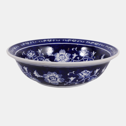 sagebrook home 14x4" Chinoiserie Decorative Bowl Blue/white Wishlist Create New