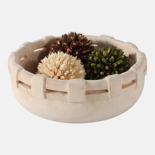 Sagebrook Home 14x6" Carved Wood Bowl Natural Wishlist Create New