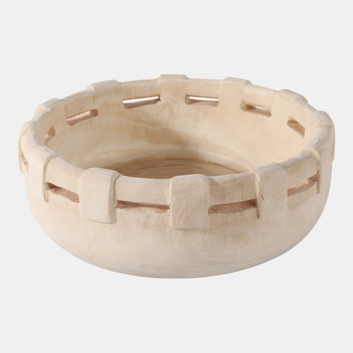 Sagebrook Home 14x6" Carved Wood Bowl Natural Wishlist Create New