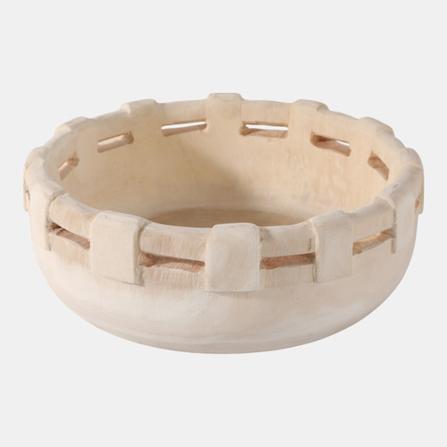 Sagebrook Home 14x6" Carved Wood Bowl Natural Wishlist Create New