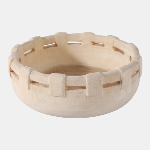 sagebrook home 14x6" Carved Wood Bowl Natural Wishlist Create New
