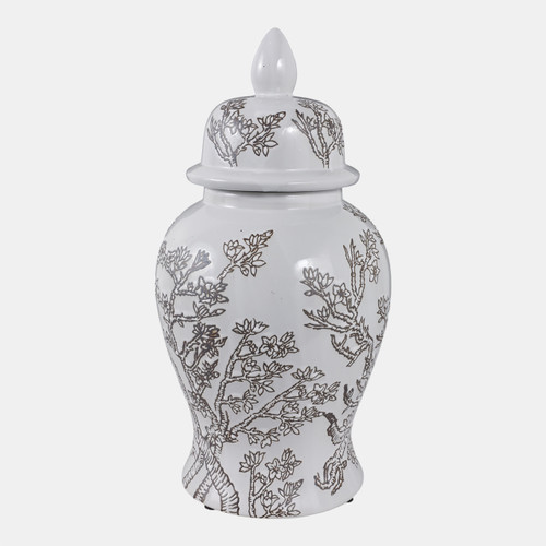 Sagebrook Home 14x7" Cherry Blossom Temple Jar White/ Brown Wishlist Create New