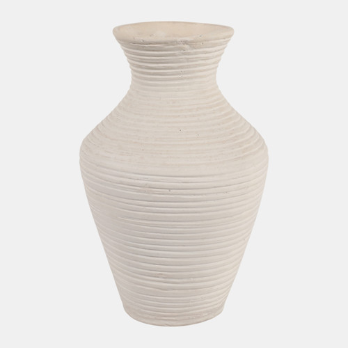 Sagebrook Home 14x9" Paper Mache Ribbed Vase Ivory Wishlist Create New