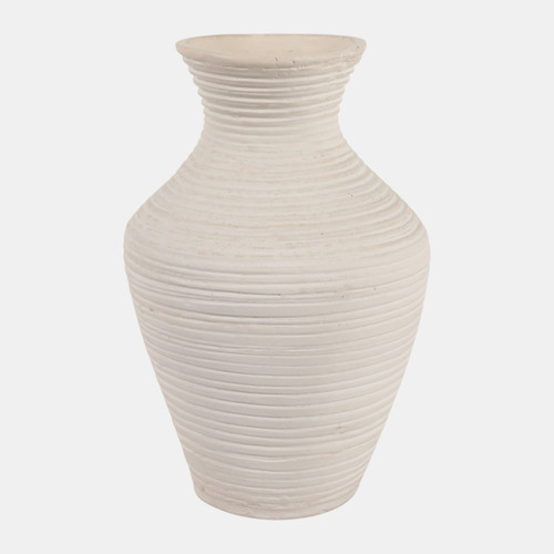 Sagebrook Home 14x9" Paper Mache Ribbed Vase Ivory Wishlist Create New