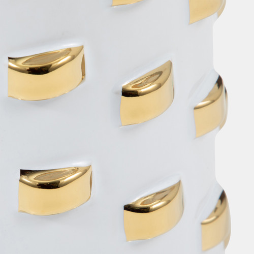 Sagebrook Home 15" Cylinder Vase White/gold Wishlist Create New