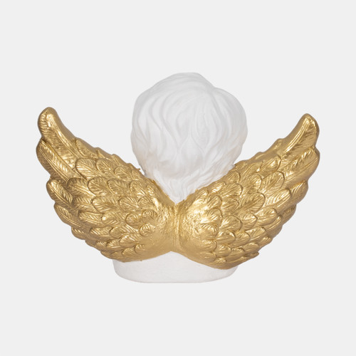 Sagebrook Home 15" Garden Cherub With Heart White/gold Wishlist Create New